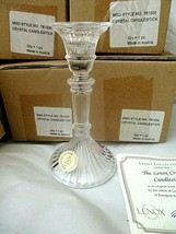 Lenox Clear Crystal Candlestick 5.5" #781500 Austria Lot of 8 COA New in Box - $79.19