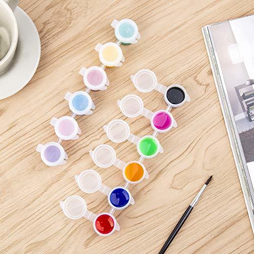 Paint Pots Strips, 10 Strips 60 Pots 0.17Oz Mini Empty Paint Cups with