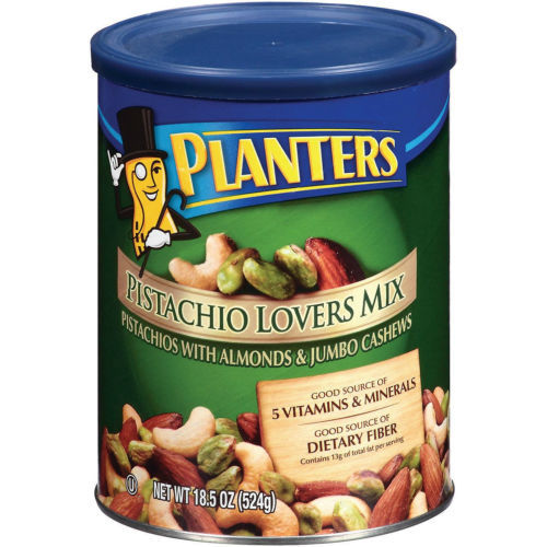 Planters Pistachio lovers mix - 2/18.5 oz Containers Fresh Nuts New