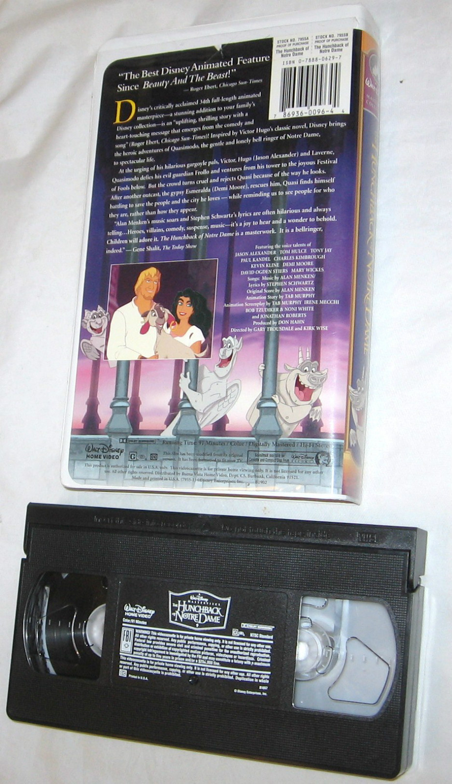 WALT DISNEY CLASSIC The HUNCHBACK of NOTRE DAME VHS 1997 HOME VIDEO