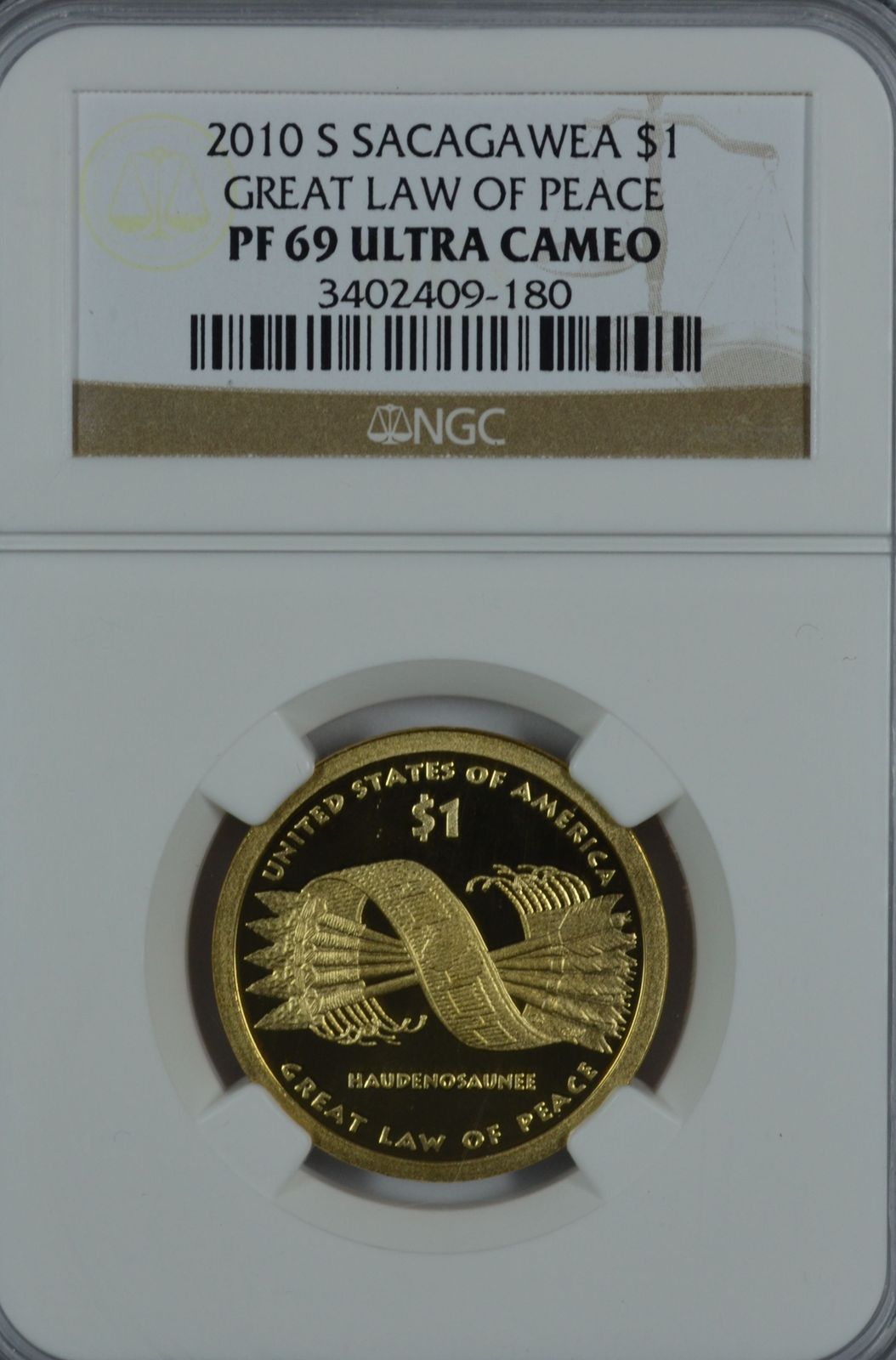 2008-S SACAGAWEA DOLLAR NGC PF69 ULTRA CAMEO