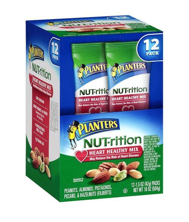 Planters NUTtrition Deluxe Mixed Nuts Snack Mix 12/1.5 oz Packs
