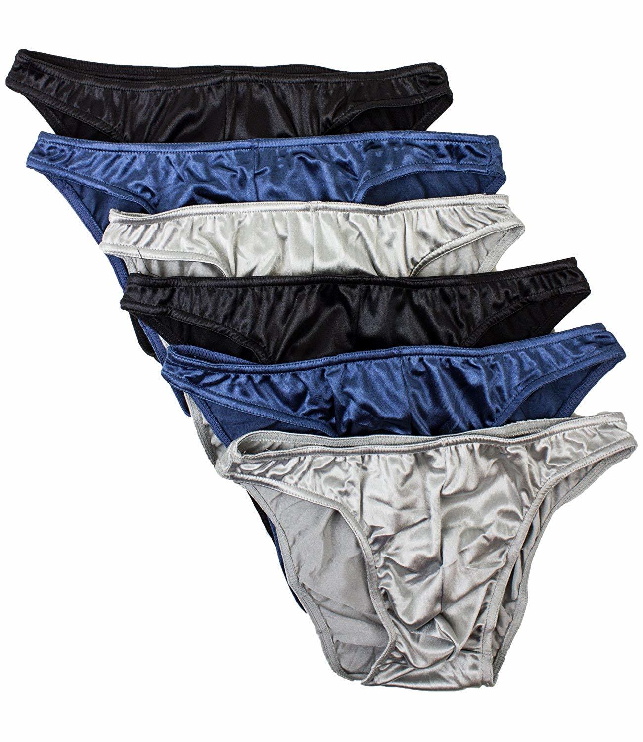 Underwear Men 6 Pack Satin Panties Set Bikini From S To Plus Size Xl Underwear 4910