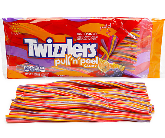 4 Twizzlers Fruit Punch Pull n Peel Licorice Twists: 14-Ounce Bags New ...