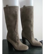 Lauren Ralph Lauren Devona Womens Gray Suede Leather Fashion Mid-Calf Boots 5 - $58.09