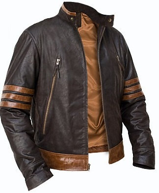 Custom Handmade X-Men Wolverine leather jacket, xmen brown leather ...