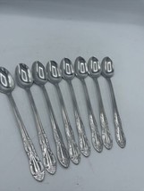 Oneidacraft OHS103 Thor Floral Stainless Lot of 8 Iced Teaspoons 7.5" Spoons  - $39.59
