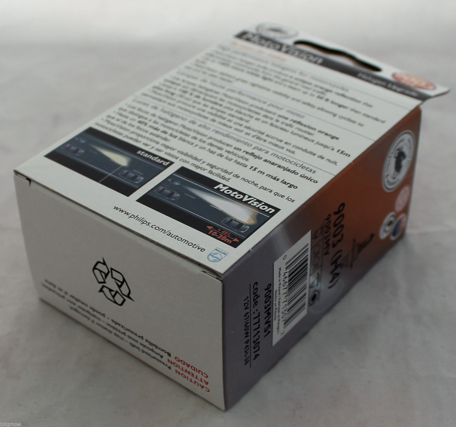 PHILIPS MOTOVISION 9003//HB2//H4 Low//High Beam Headlight 40/% More Light 2 PACK