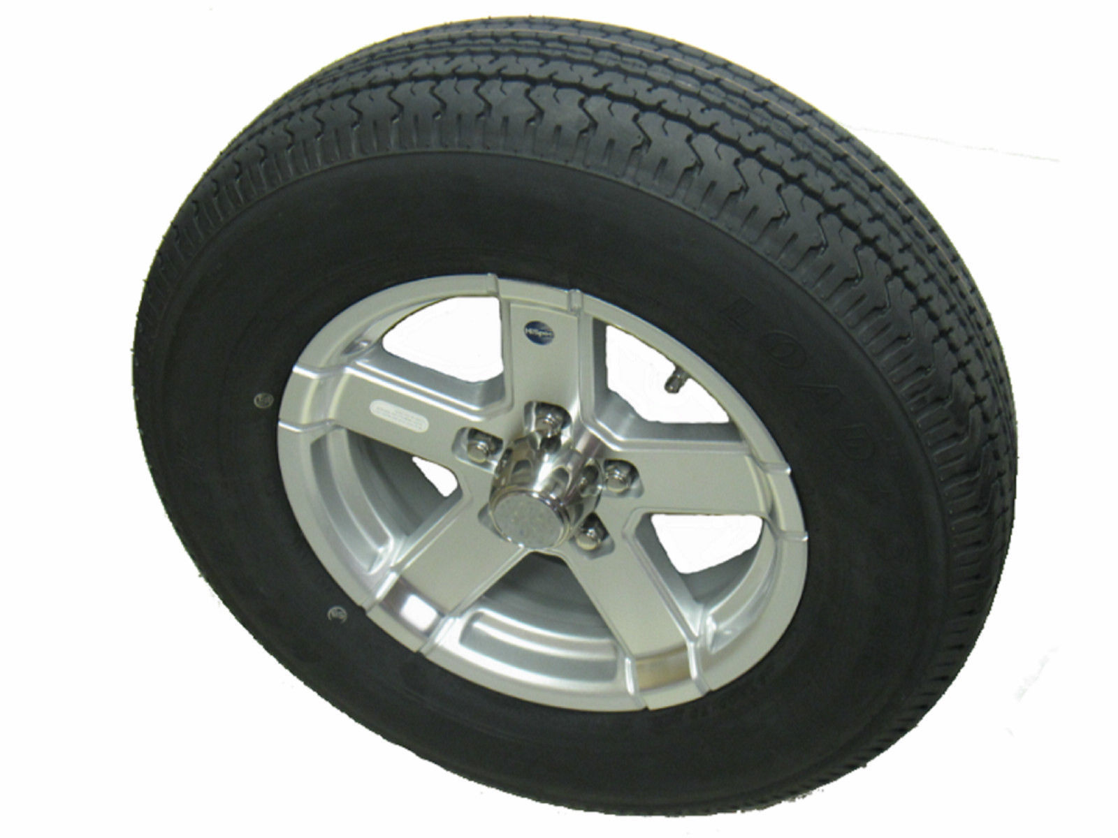 07SK 215/75R14 LRC Radial Trailer Tire on 14" 5 Lug Aluminum Trailer