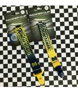 1 Michigan Wolverines Baby Boy Girl Pacifier Paci Clip Holder Leash Maize C14-22 - $11.81