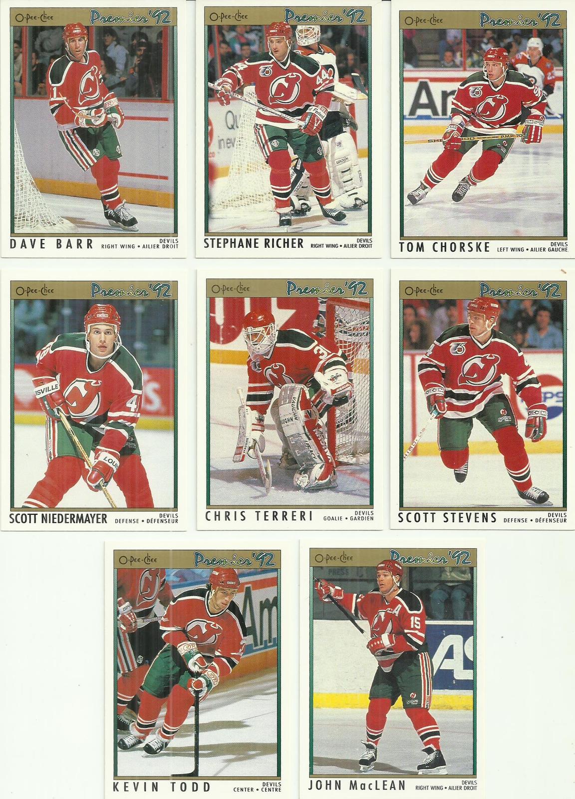 (8) 1991-92 OPC Premier (New Jersey Devils Complete Team Set) See Scans ...