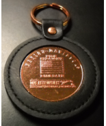 Harley Davidson Key Chain Copper on Black Stitched Leather Miller Lite B... - $8.99