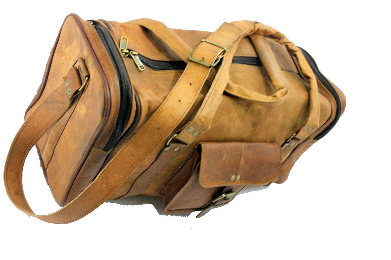 brown leather mens travel bag