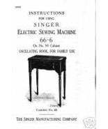 Singer 66-6 Manual Sewing Machine Owner  - $12.99