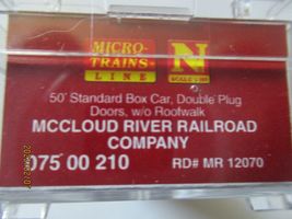 Micro-Trains # 07500210 McCloud River Railroad Company 50' Standard Box Car. (N) image 6