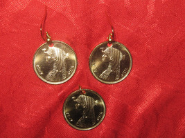 Authentic Egyptian QUEEN Cleopatra Coin Pendant  Earrings Set - $10.00