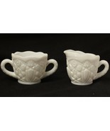 Imperial Creamer and Sugar Glass Daisy and Button Variant Milk Set - $10.39