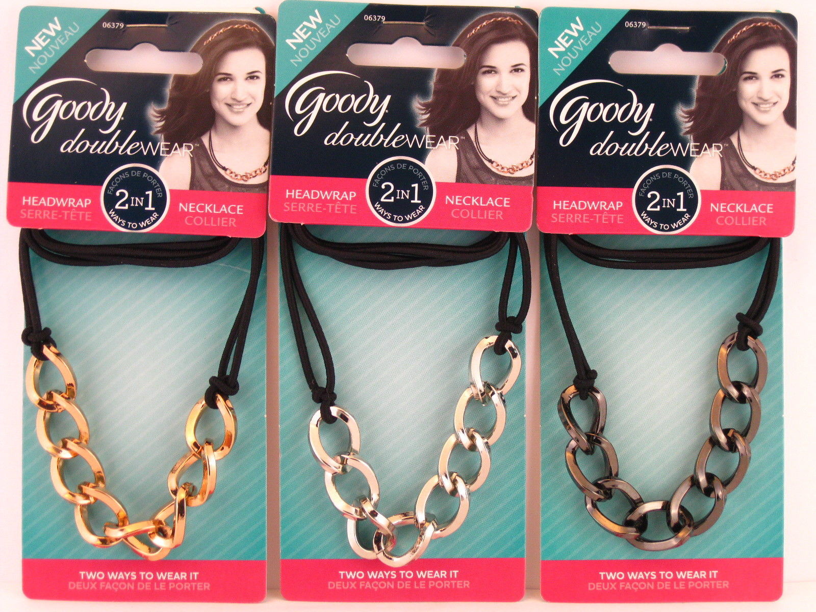 GOODY DOUBLEWEAR 2 IN 1 HEADWRAP//NECKLACE 2 PCS - 03960