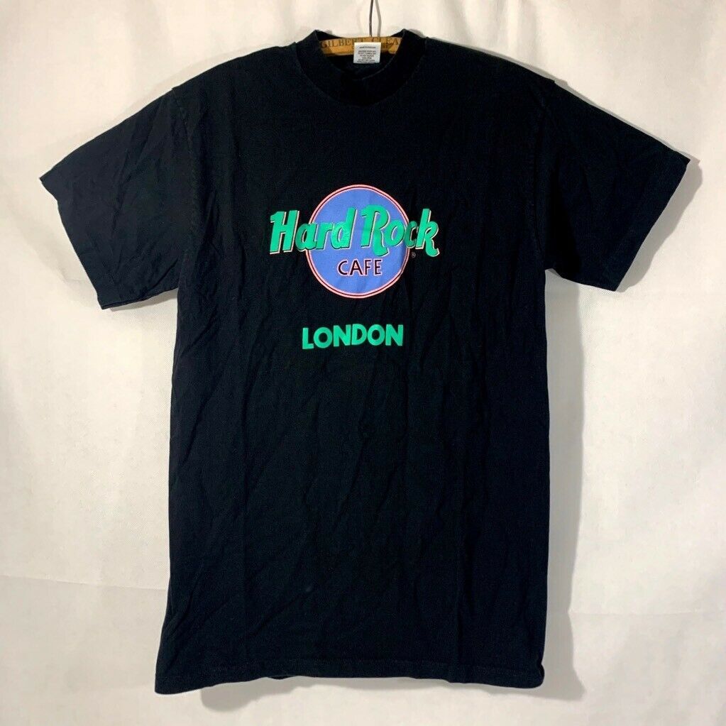 Hard Rock Cafe London Unisex Graphic T-Shirt Black 100% Cotton L - T-Shirts