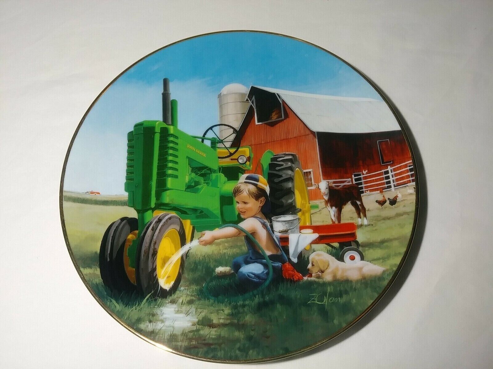 Primary image for Little Farmhands (CLEAN AND SHINY) Donald Zolan Danbury Mint Collectors Plate