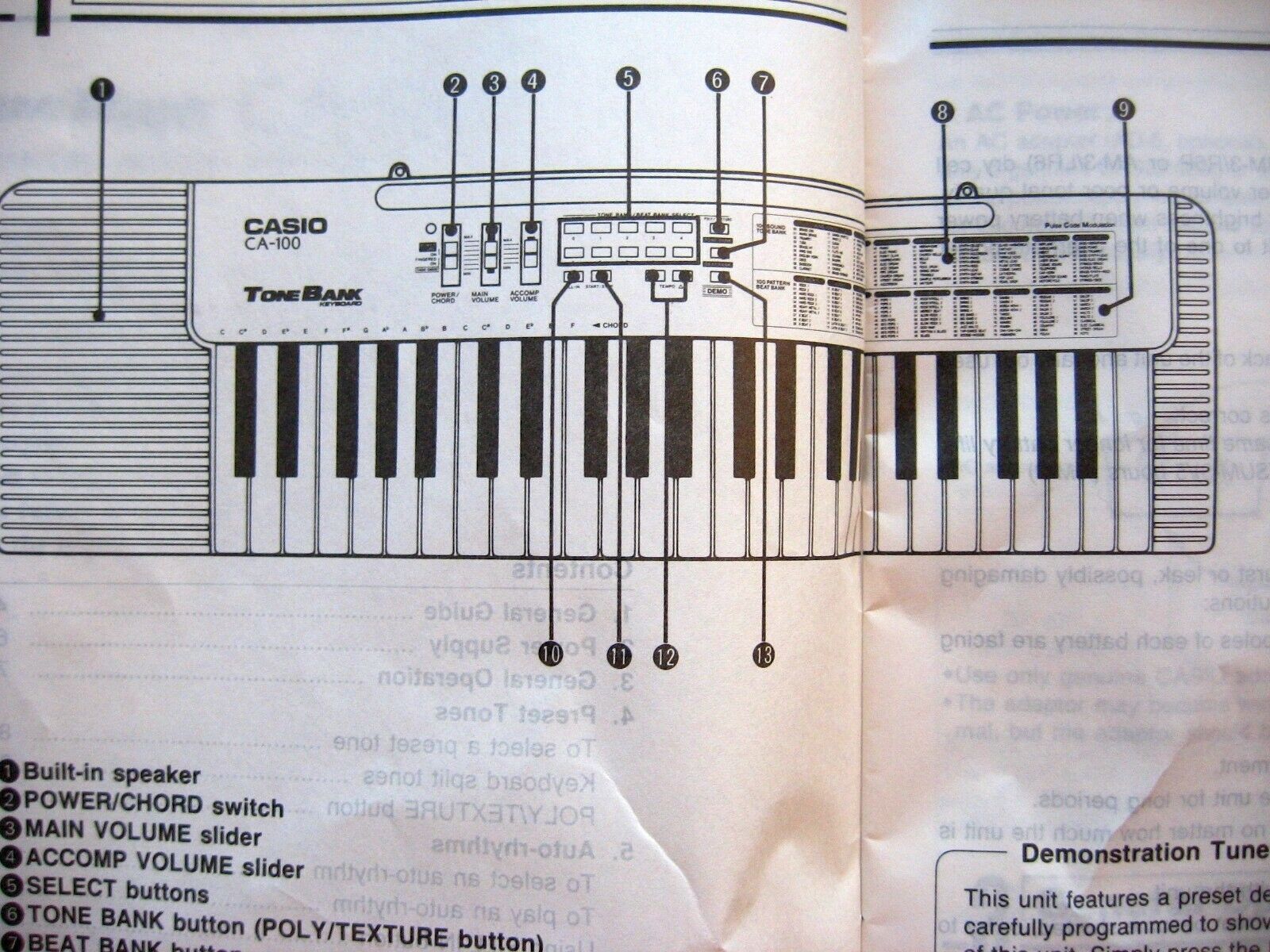 Casio CA-100 Concertmate 670 Keyboard Original Users Owner's Manual ...
