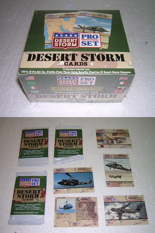 Sealed Box of Desert Storm PRO Set Trading Cards Original Period Items