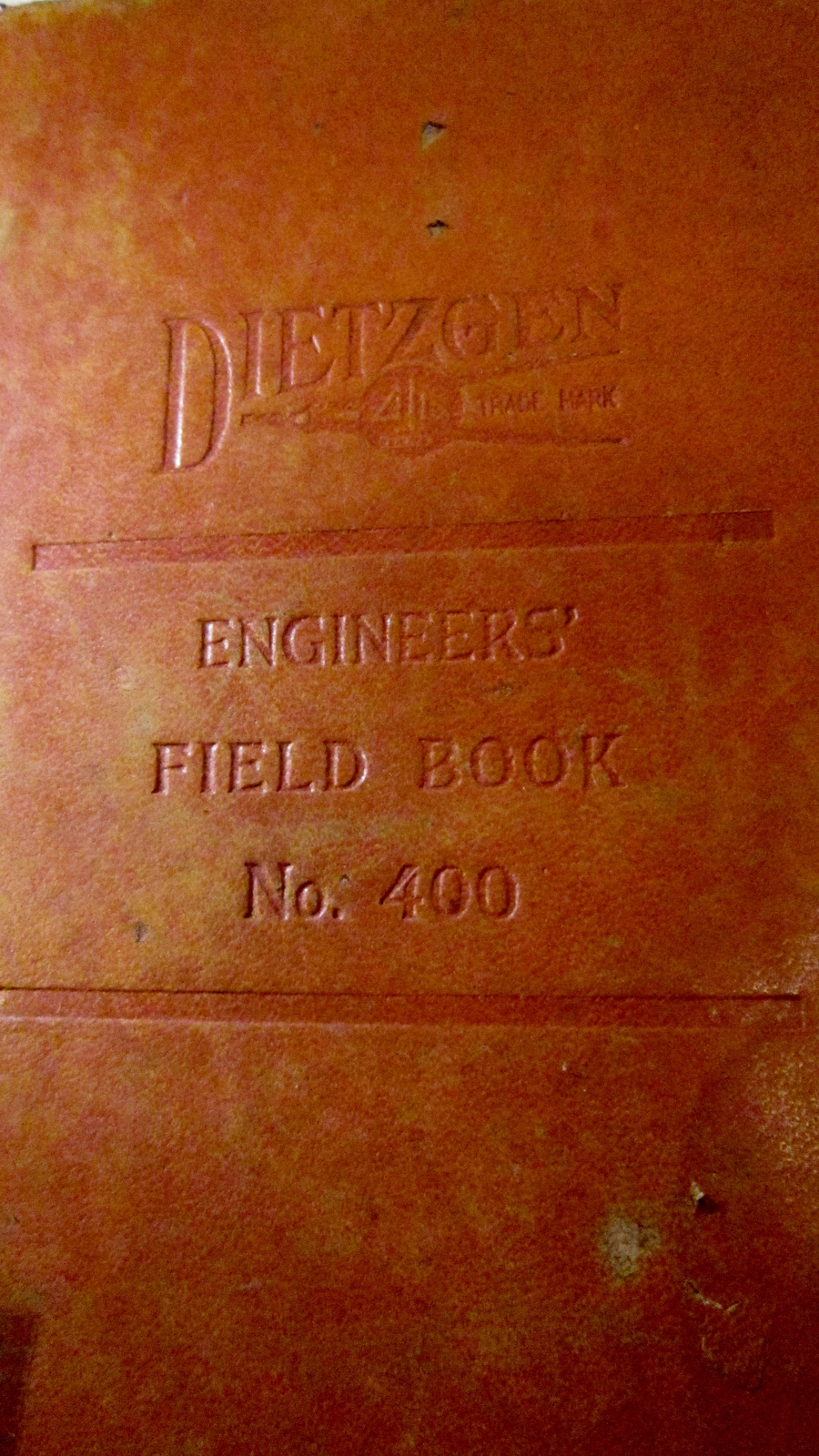 Dietzgen Engineers' Field Book No 400 copyright 1914 Antique Engineering