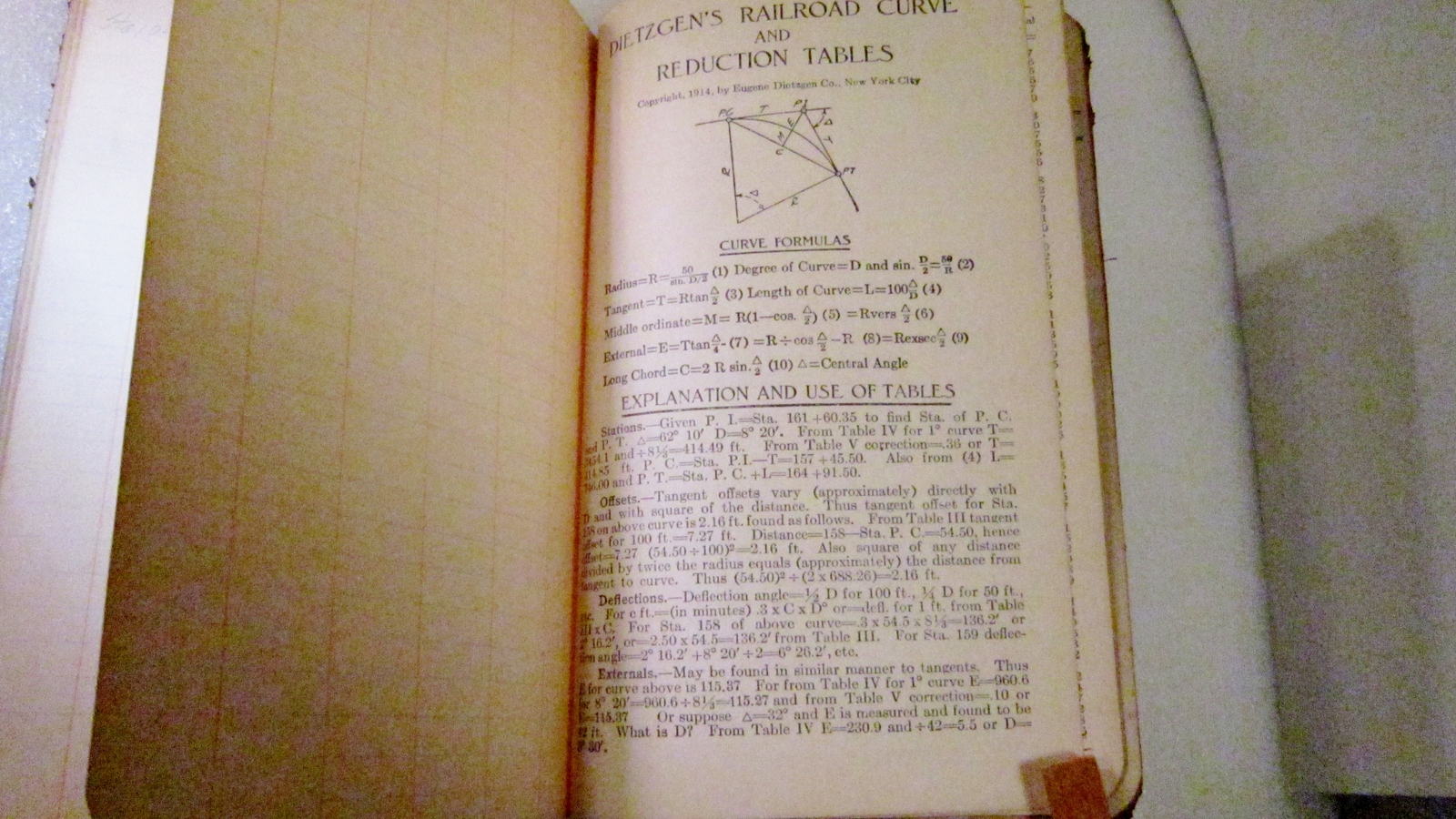 Dietzgen Engineers' Field Book No 400 copyright 1914 Antique Engineering