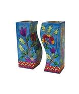 Jerusalem Fitted Shabbat Candlestick Holders, Hand Painted by Yair Emanu... - £16.05 GBP