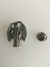 Grim Reaper Pewter Lapel Pin Badge Handmade In UK - $7.50