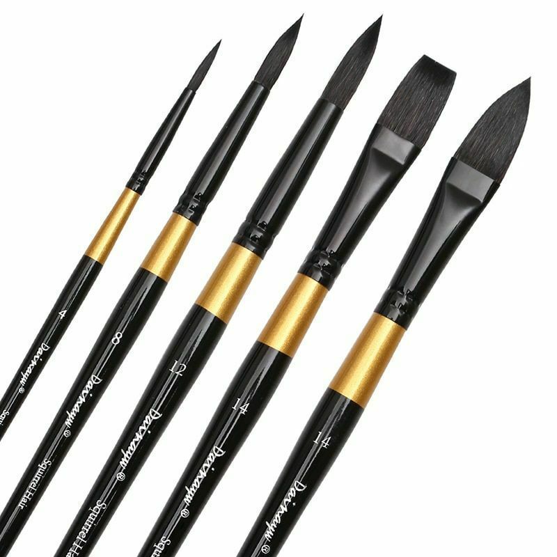 Primary image for Watercolor Paint Brushes 5 Pcs/Set Squirrel Hair Professional Artist Painting