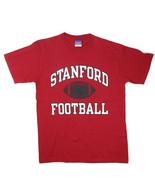 STANFORD University Football NCAA Red Short Sleeve Graphic Champion T-Sh... - $22.76
