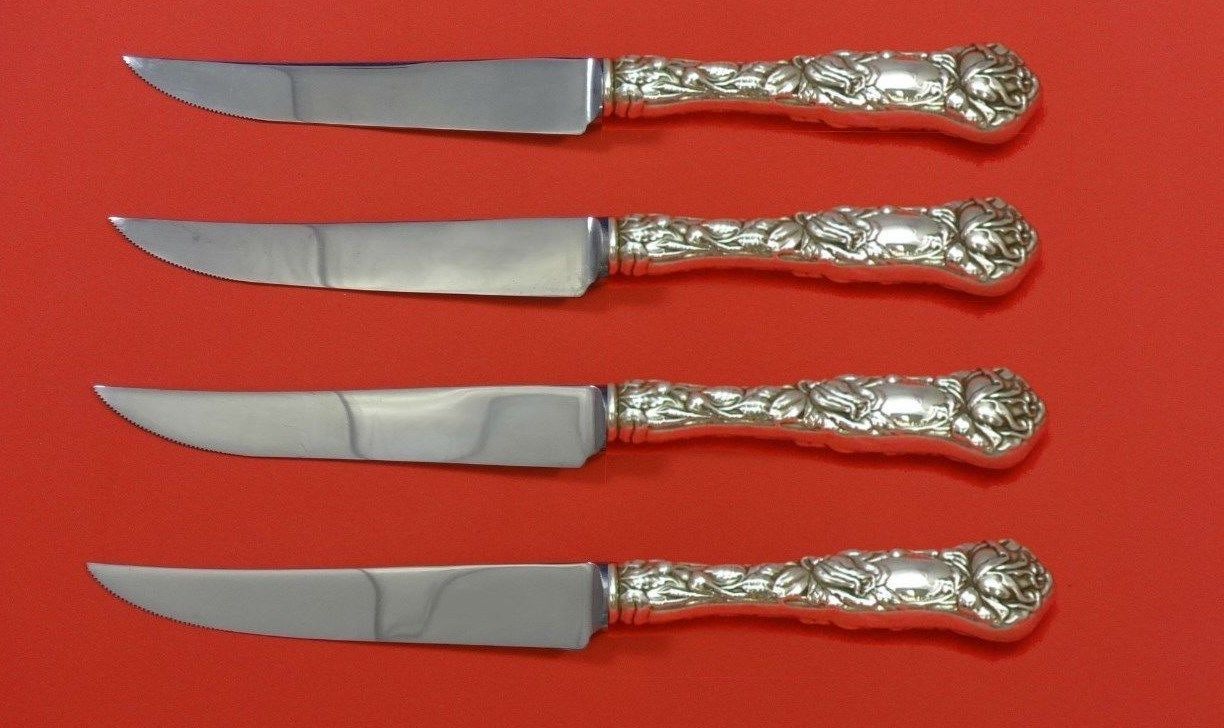 Rose by Stieff Sterling Silver Cheese Serving Set 4 Piece HHWS Custom