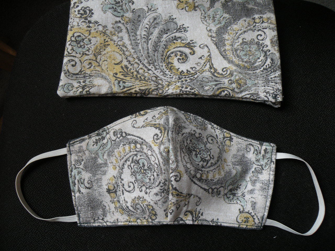 Face Mask & Pouch Bag 3 Layer Protection Handmade Custom Fabric 2