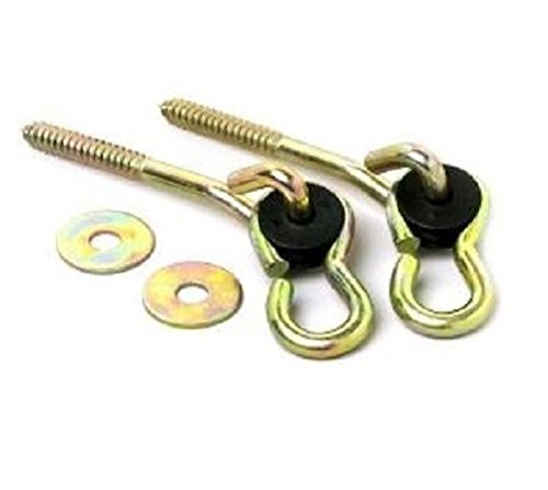 Back to 20s Swing Hardware : Set of Two Screw Hook Anchors with Pulley Hangers f