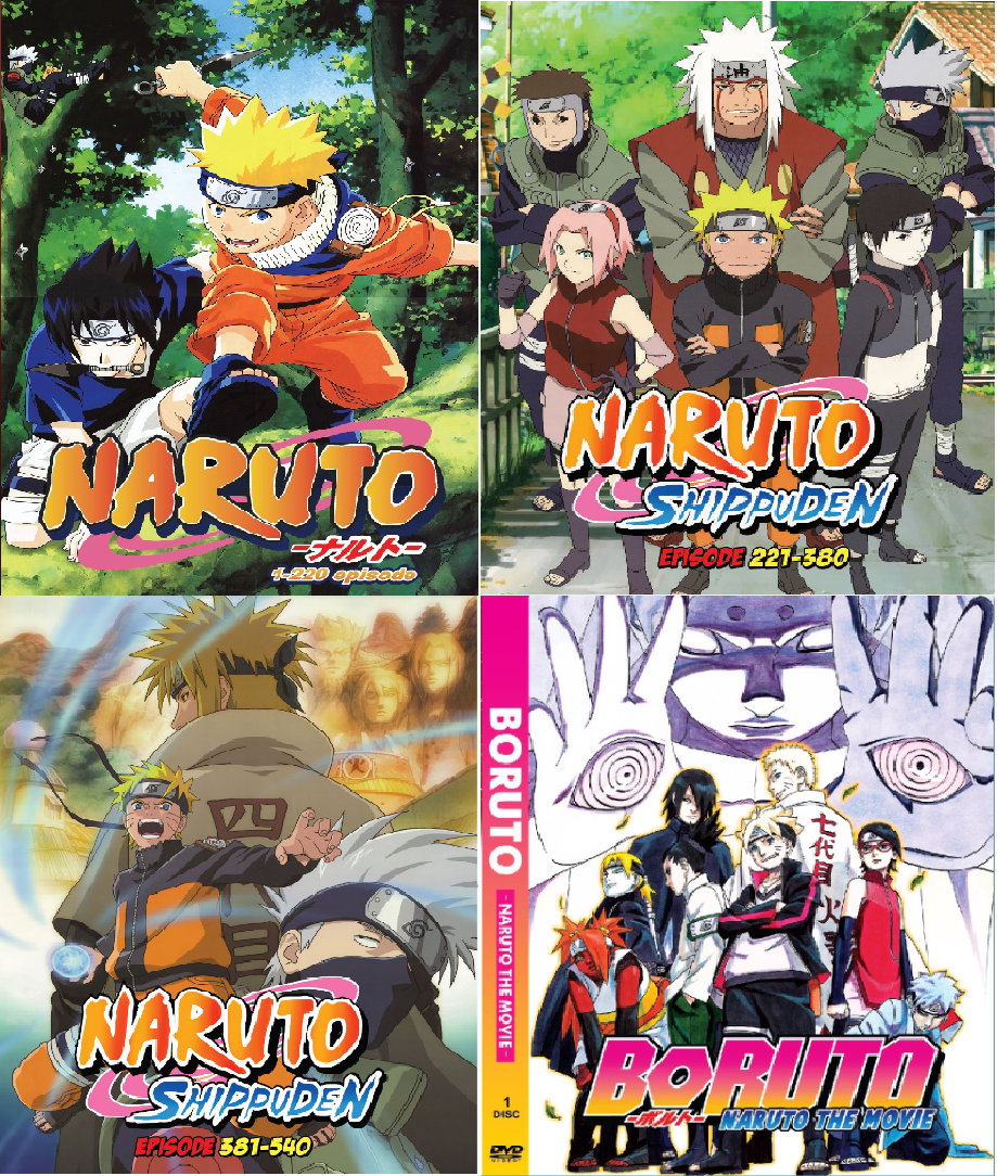 DVD ~ NARUTO COMPLETE BOX 1 2 3 (EPISODE 1 - 540)~ ENGLISH DUB + FREE ...