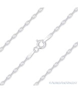 1.9mm Thin Diamond-Cut Nova Link Italian Chain Necklace in .925 Sterling Silver - $23.74 - $25.64