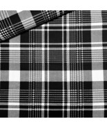 Richloom Black and White Plaid Fabric Medium Weight Home Decor Fabric By... - $14.84