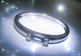FREE WITH $49 Haunted ring 27X VIEW ANOTHER Magick WITCH STERLING TOPAZ  - Freebie