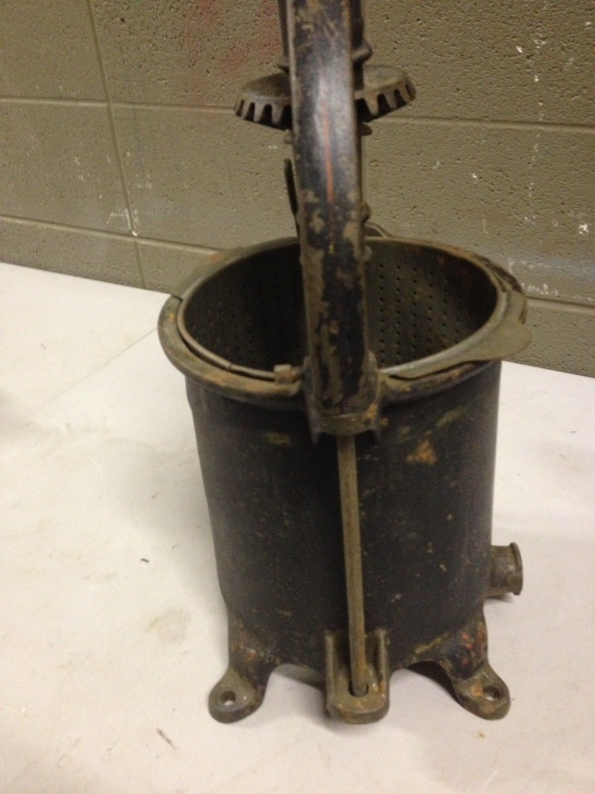 Antique Enterprise 2092 6 Quart Qt Lard Press Sausage Stuffer Cast Iron