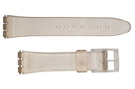 Swatch Replacement 17mm Plastic Watch Band Strap Clear Fits - $11.25