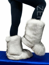 Double-Sided Fox Fur Boots For Outdoor Eskimo Fur Boots Arctic Boots Natural Fur image 3