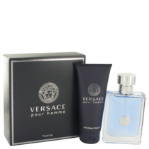 Versace Pour Homme Signature Cologne 3.4 Oz Eau De Toilette Spray 2 Pcs Gift Set image 1