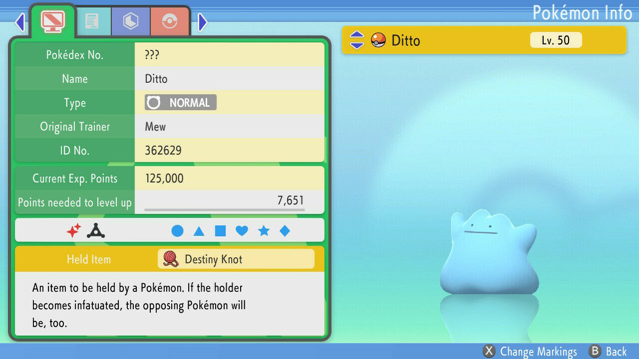 Ultra Shiny 6IV Imposter Ditto Pokemon Brilliant Diamond Shining Pearl ******