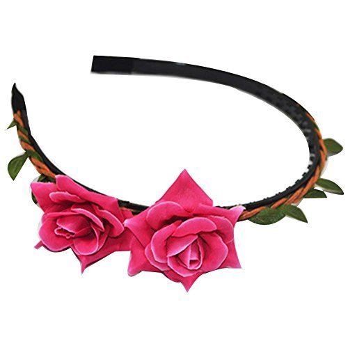 3 Pcs Rose Lily Creative Woven Cloth Hair Bands Headdress Hair Accessories