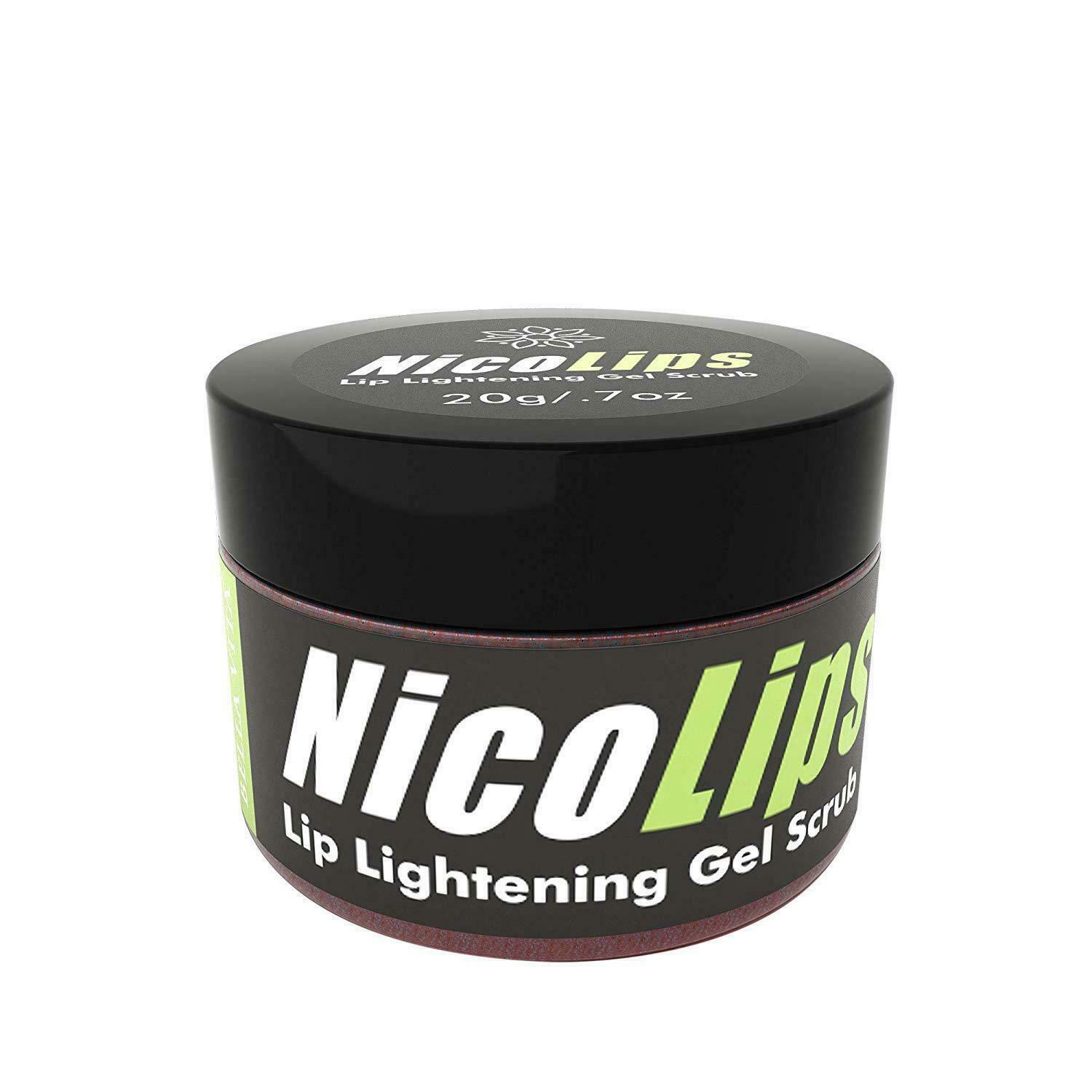 NicoLips Lip Scrub Gel Cream Balm for Lightening & Brightening Dark