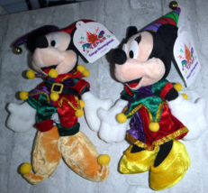 Disney Beanies Babies Plush Mickey & Minnie Jesters 12" Disneyland Tokyo NWT - $39.59