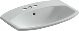 KOHLER K-2351-4-95 Cimarron Self-Rimming Bathroom Sink, Ice Grey - $127.71