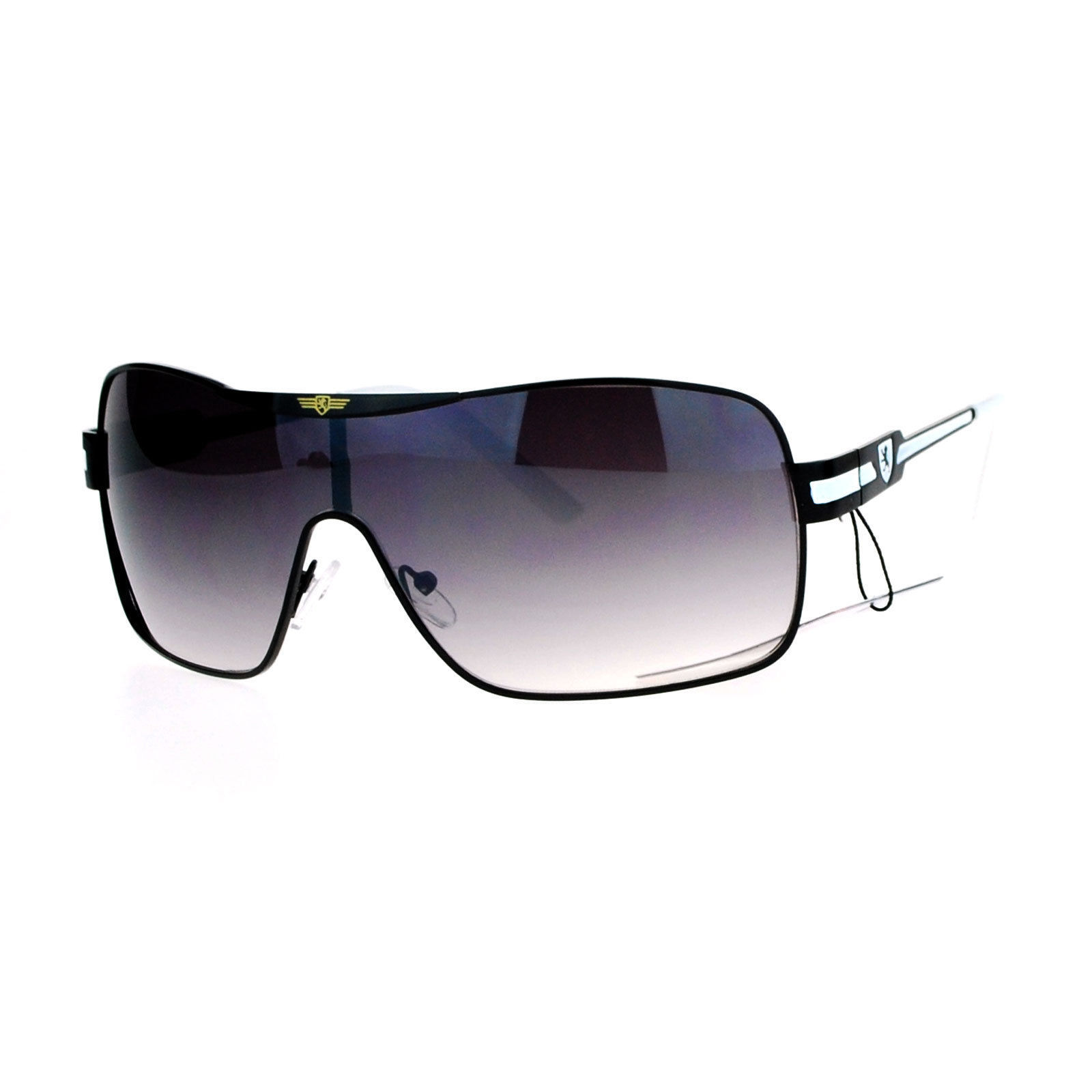Mens oversized Sunglasses Khan eyewear SHIELD SPORTY WRAP AROUND BIKER SHADES