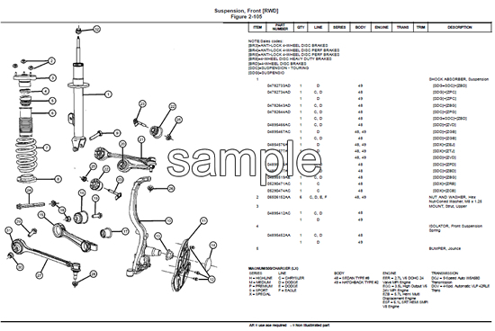 2007 DODGE CALIBER PARTS MANUAL - PART CATALOG - INSTANT DOWNLOAD ...